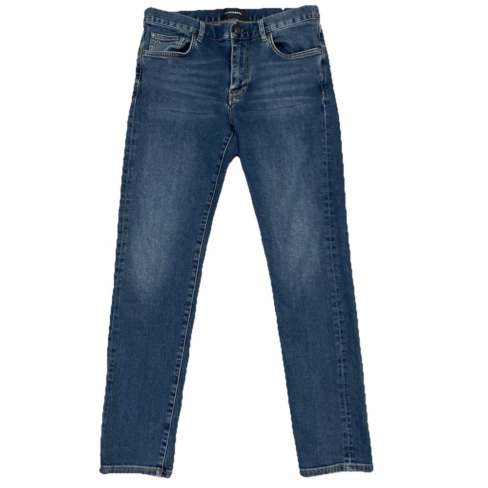 J. Lindeberg Men's  Jay Dust Slim Fit Mid Rise Med Wash‎ Jeans Size 32x32